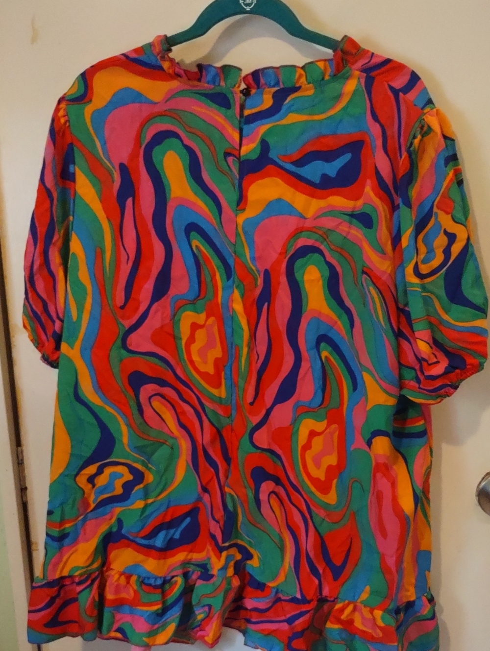 SHEIN Multicolor Swirl Print Lightweight Shirt